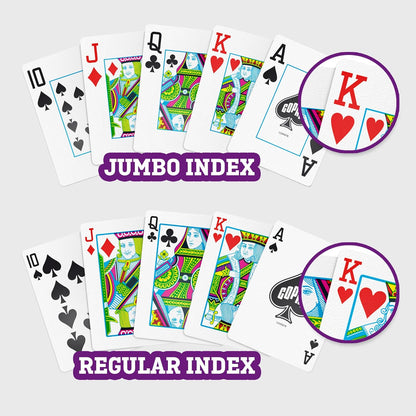 Copag 1546 Design 100% Plastic Playing Cards, Poker Size (Standard) Red/Blue (Jumbo Index, 6 Sets)