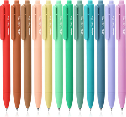 Mr. Pen- Retractable Gel Pens, 12 Pack, Colorful Ink, Fine Point 0.7mm, Fast Dry, Smooth Writing, Cute Pens for Drawing, Writing Planner and School Supplies