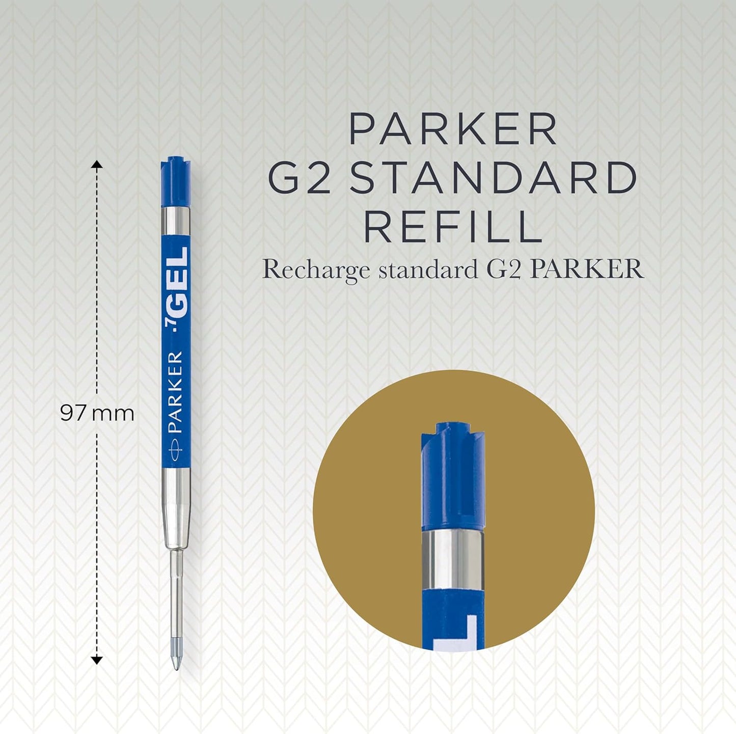 Parker Jotter Originals Gel Pen Refills | Smooth Blue Gel Ink Refills | Medium Tip (0.7mm) | 2 Count