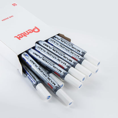 Pentel Markathon Pump Dry Erase Marker, Chisel Tip, Black Ink, 4 Pack (MWL6SXBP4A)