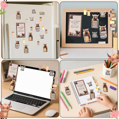 B1ykin Cute Sticky Notes Set - Stay Alive Skeleton Shaped Self-Stick Notes Pad, 550 Sheets Writing Memo Pages Sticky Notepad for Teacher Appreciation Gifts, School Office Supplies (Funny Skeleton) - Colors A