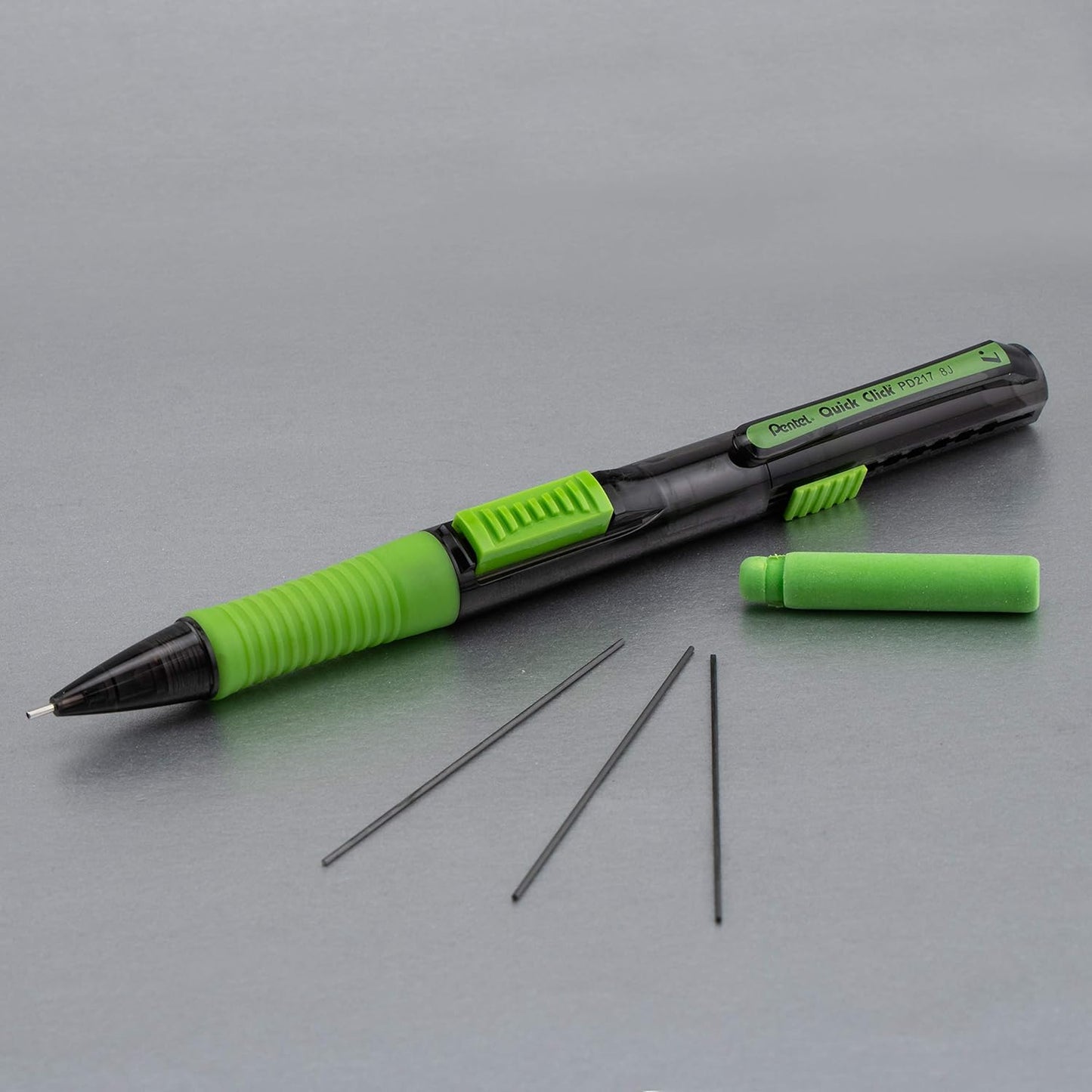 Pentel Quick Click Pop Mechanical Pencil, (0.7mm), Medium, 2 Eraser Refills, Pack of 4 (PD217ALEBP4)