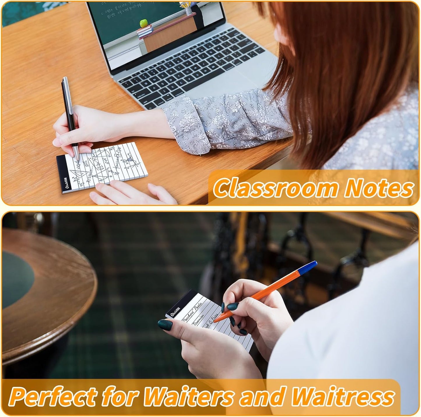 Note Pads 4x6, 36 Pack Small NotePads, Server Pads, Scratch Pads 4x6, Memo Pads White Paper, 50 Sheets per Blank Note Pads 4 x 6, Mini Writing Pads Pocket Notepads for Office School Home Supplies