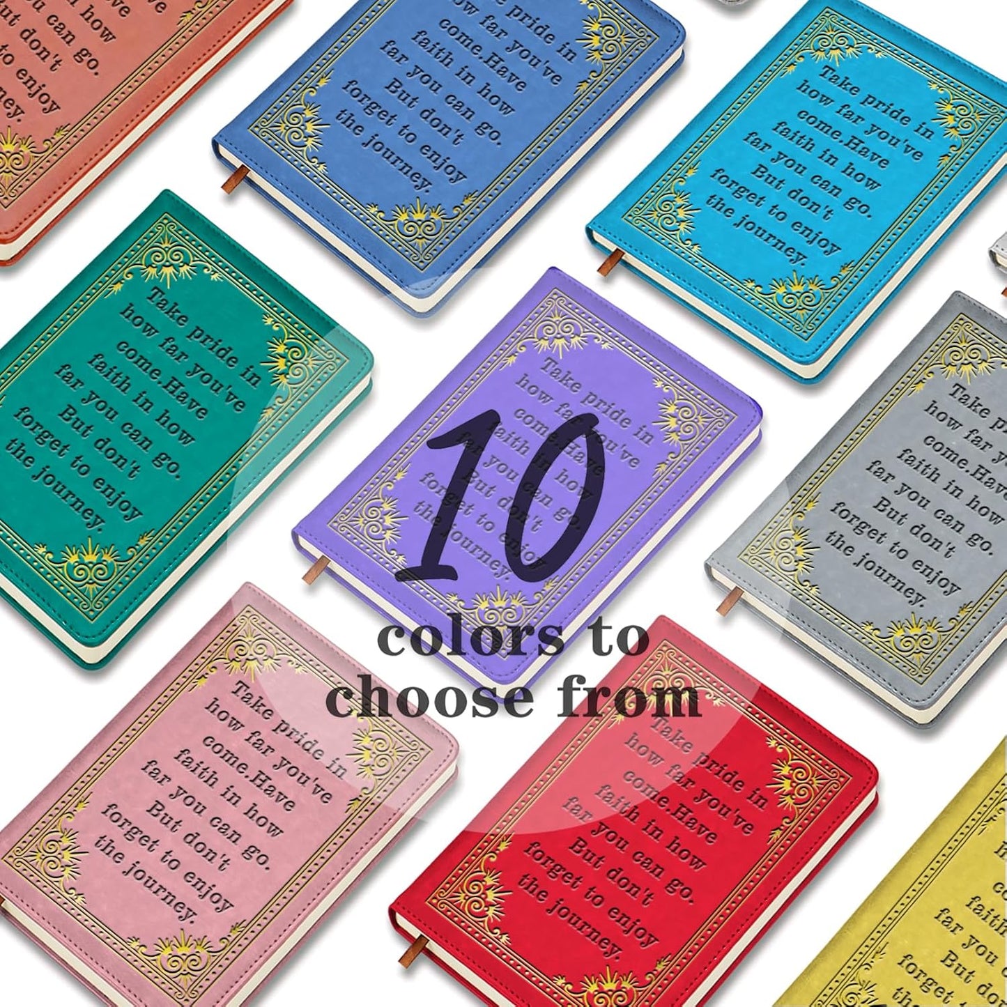 Inspirational Gift Appreciate Lined Journal Notebook Graduation Gift Take Pride In How Far You've Come Writing Notebook Encouragement Gift,1 Pack (Yellow),(Take pride-Yellow)