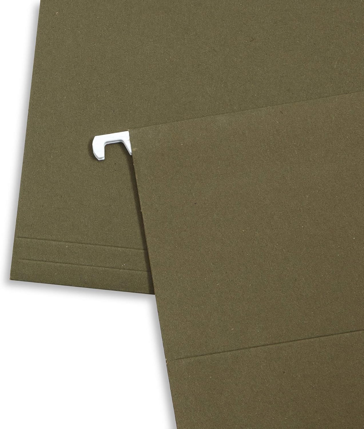 Blue Summit Supplies 50 Legal Size Hanging File Folders, 1/5 Cut Adjustable Tabs, 5 Tab Locations, Designed for Legal and Law Office File Organization, Standard Green, 50 Pack, Legal Size