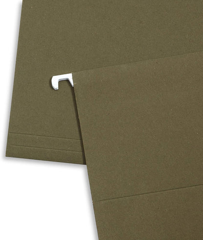 Blue Summit Supplies 50 Legal Size Hanging File Folders, 1/5 Cut Adjustable Tabs, 5 Tab Locations, Designed for Legal and Law Office File Organization, Standard Green, 50 Pack, Legal Size