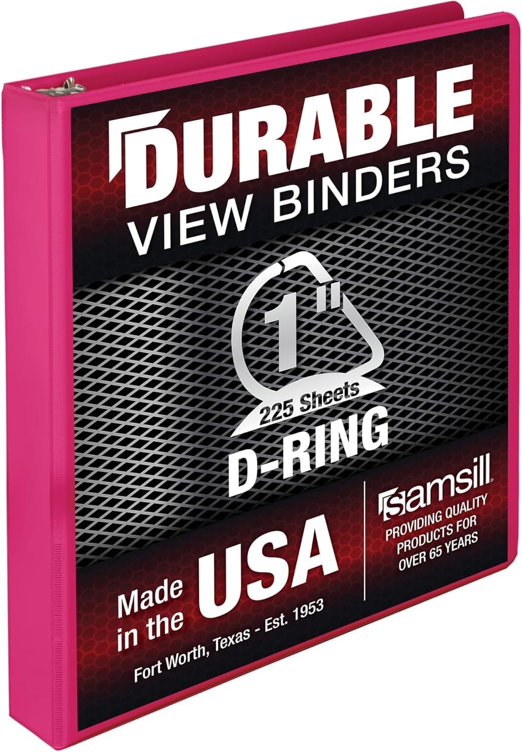 Samsill Durable 4 inch 3 Ring Binder, D Ring Binder, 100% Recycled Chipboard, Black, 2 Pack