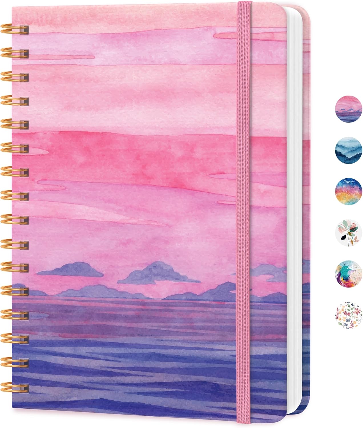 CICPAP Lined Spiral Journal Notebook, A5 College Ruled Notebook for Journaling, Note-Taking, and Daily Planning, Durable Hardcover with an Elegant Design, Purple