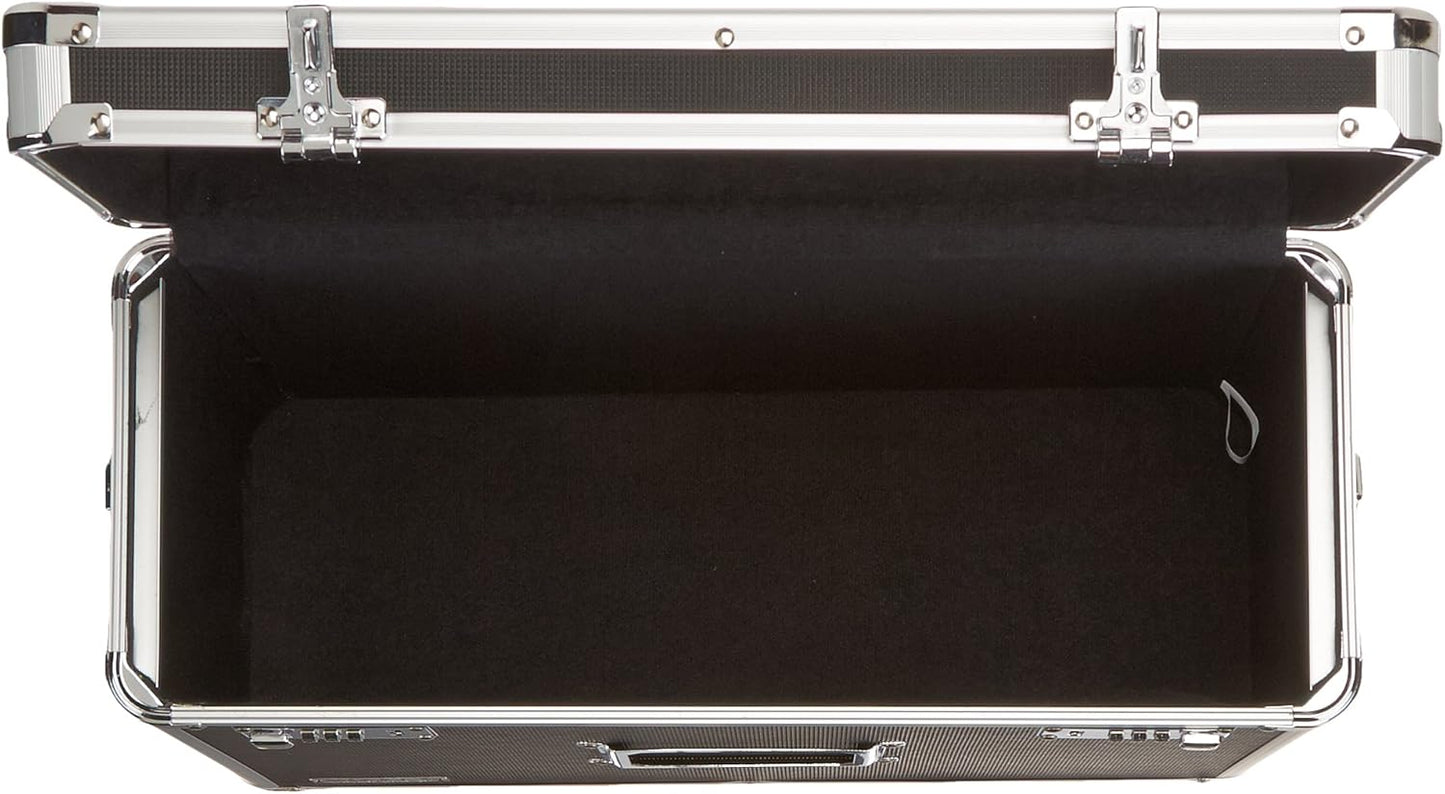 Vaultz File Organizer Storage Box - 14 x 7 x 12.19 Inch Letter Size, Portable Locking Storage Totes with Dual Combination Locks for Filing Office Documents - Black