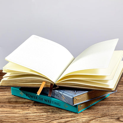 CAGIE 320 Pages Thick Hardcover Journaling Notebooks Vintage Leather Journal for Women Men A5 College Ruled Journals for Writing with Gift Box, 5.7 x 8.3 in, Blue