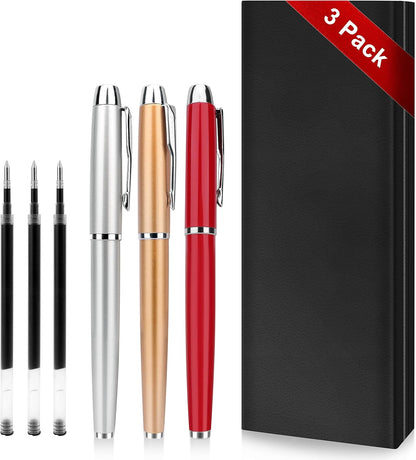 8 Pieces Replaceable Ballpoint Pen Refills Work for Most Brands Pens with Smooth Writing,Free-Flowing German Ink with Medium 0.5mm Ballpoint Tip(Black Refills and Length 4.4inch)