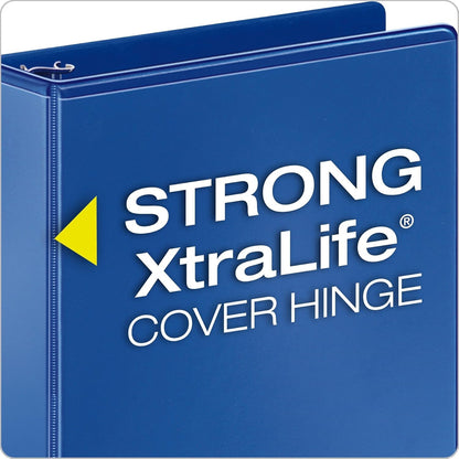 Cardinal Economy 3 Ring Binder, 1 Inch, Presentation View, Blue, Holds 225 Sheets, Nonstick, PVC Free, 4 Pack of Binders (79511)