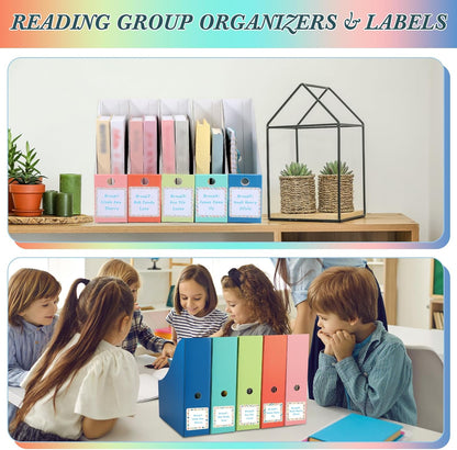 Pasimy 25 Pcs Pastel Cardboard Magazine File Holder Magazine Organizer Book Bin with Label Sticker Multicolor File Storage Box for Desk Shelves Document School Classroom Home Office Supplies