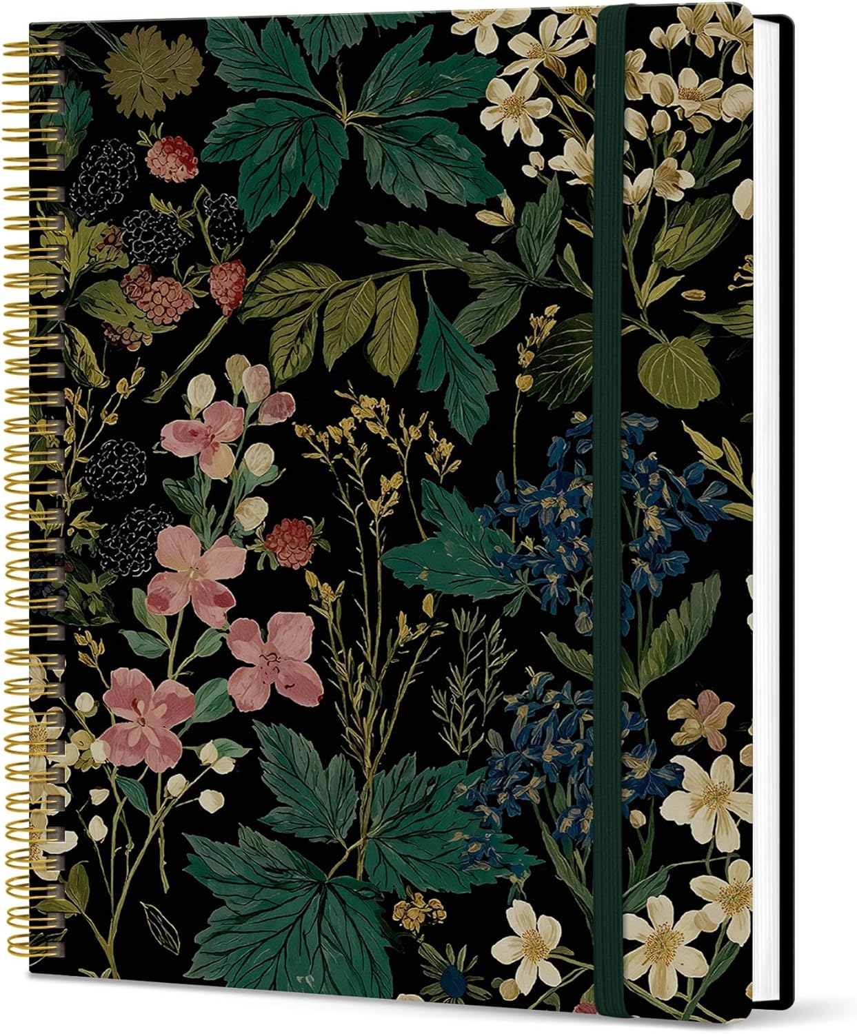 Taja Large Spiral Lined Journal for Women, 8.5" x 11" Notebooks for Work Collge Ruled, A4 Aesthetic Cute Journaling Notebooks for Writing, Plastic Cover, Celestial