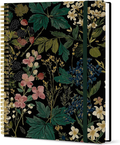 Taja Large Spiral Lined Journal for Women, 8.5" x 11" Notebooks for Work Collge Ruled, A4 Aesthetic Cute Journaling Notebooks for Writing, Plastic Cover, Celestial