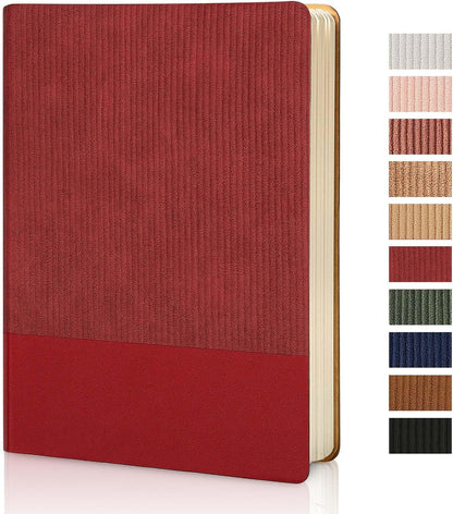 Lined Journal Notebook for Work College Ruled Note Book 5.79"x8.27"A5 PU Leather Daily Journaling 216 Pages for Women Men Writing Home School Supplies Business (Dark Green)