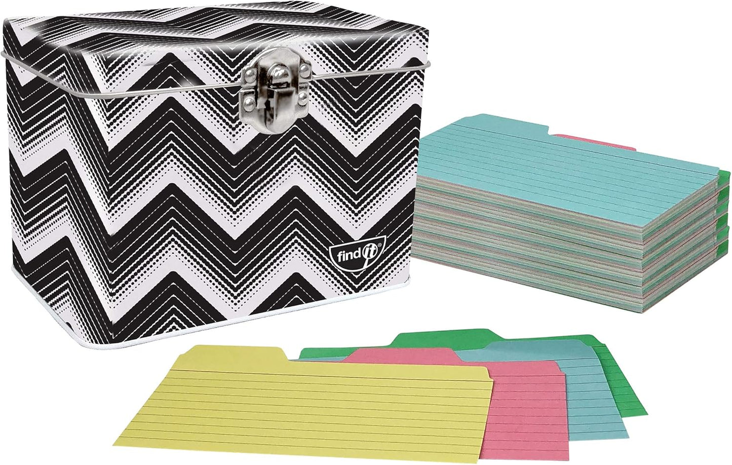 Find It Tabbed Index Cards, 4 x 6 Inches, Assorted Colors, 48-Pack (FT07218)