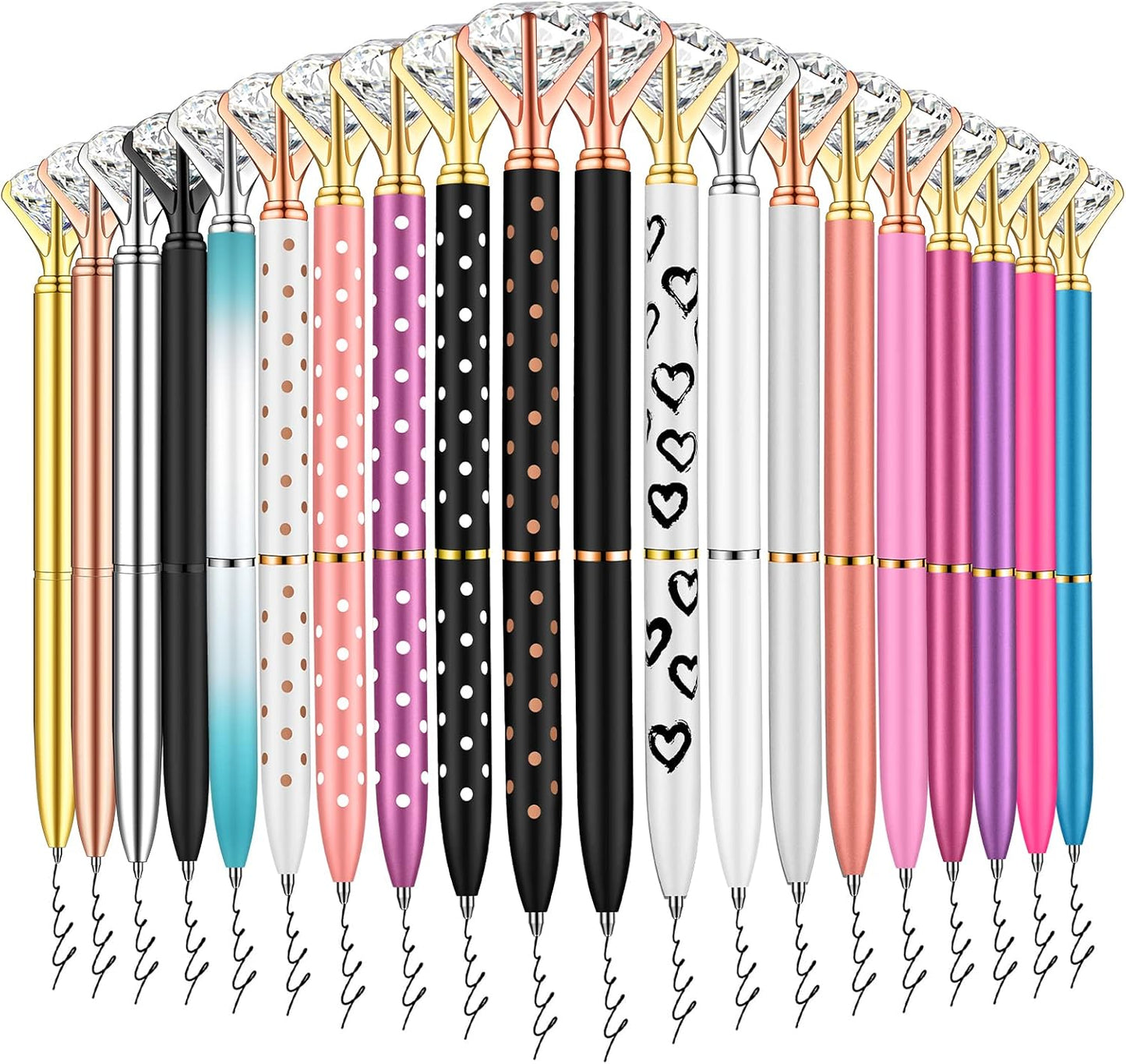 PASISIBICK 3.2 in Black Ink Ballpoint Pen Refills for Metal Diamond Pen(Pack of 20)