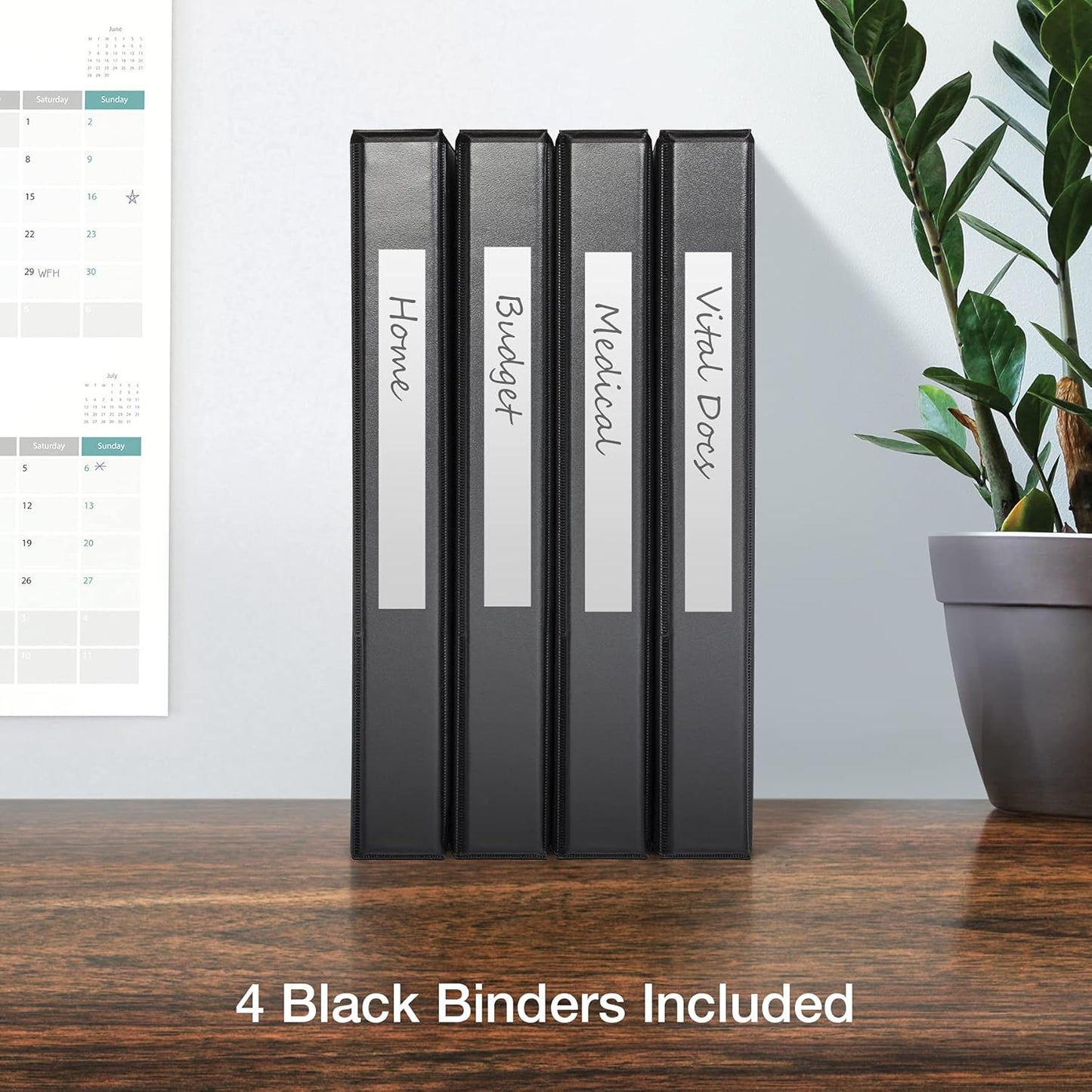Oxford 3 Ring Binders, 0.5 inch ONE-Touch Easy Open D Rings, Durable Binders for School and Office, View Binder Covers, Xtralife Hinge, Non-Stick, PVC-Free, Black, Holds 125 Sheets, 6 PK (79901)