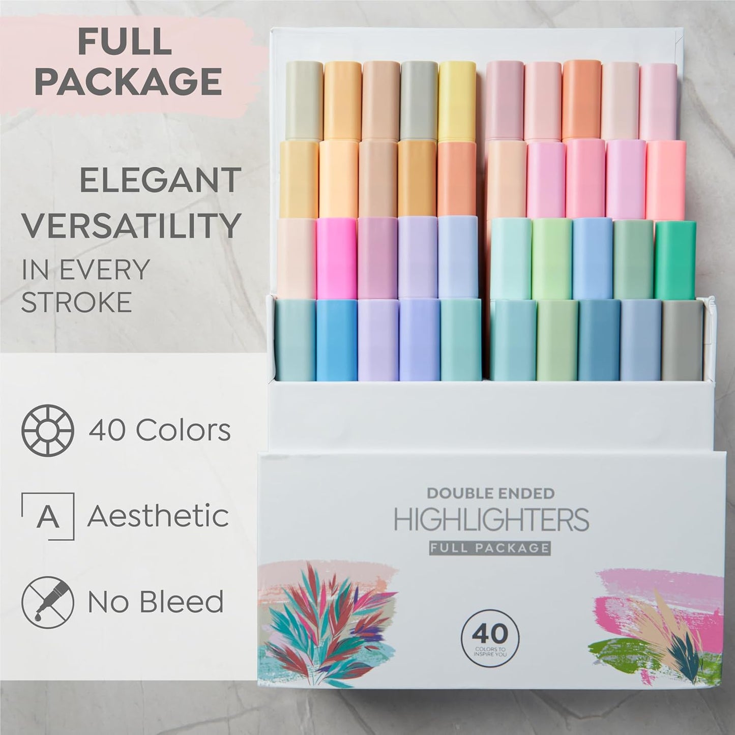 BLIEVE Aesthetic Cute Highlighters No Bleed Through, Dual Tip 8 Pack, Pastel Colors For Bible & Journaling