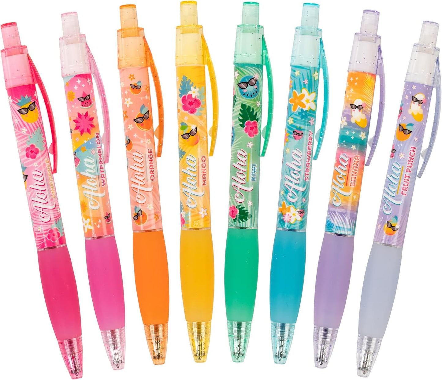 Glitter Gel Smens - Patented Gourmet Scented Colored Glitter Gel Ink Pens, Medium Point, 8 Count - Fun, Cute, Cool, Smelly Pens for Kids