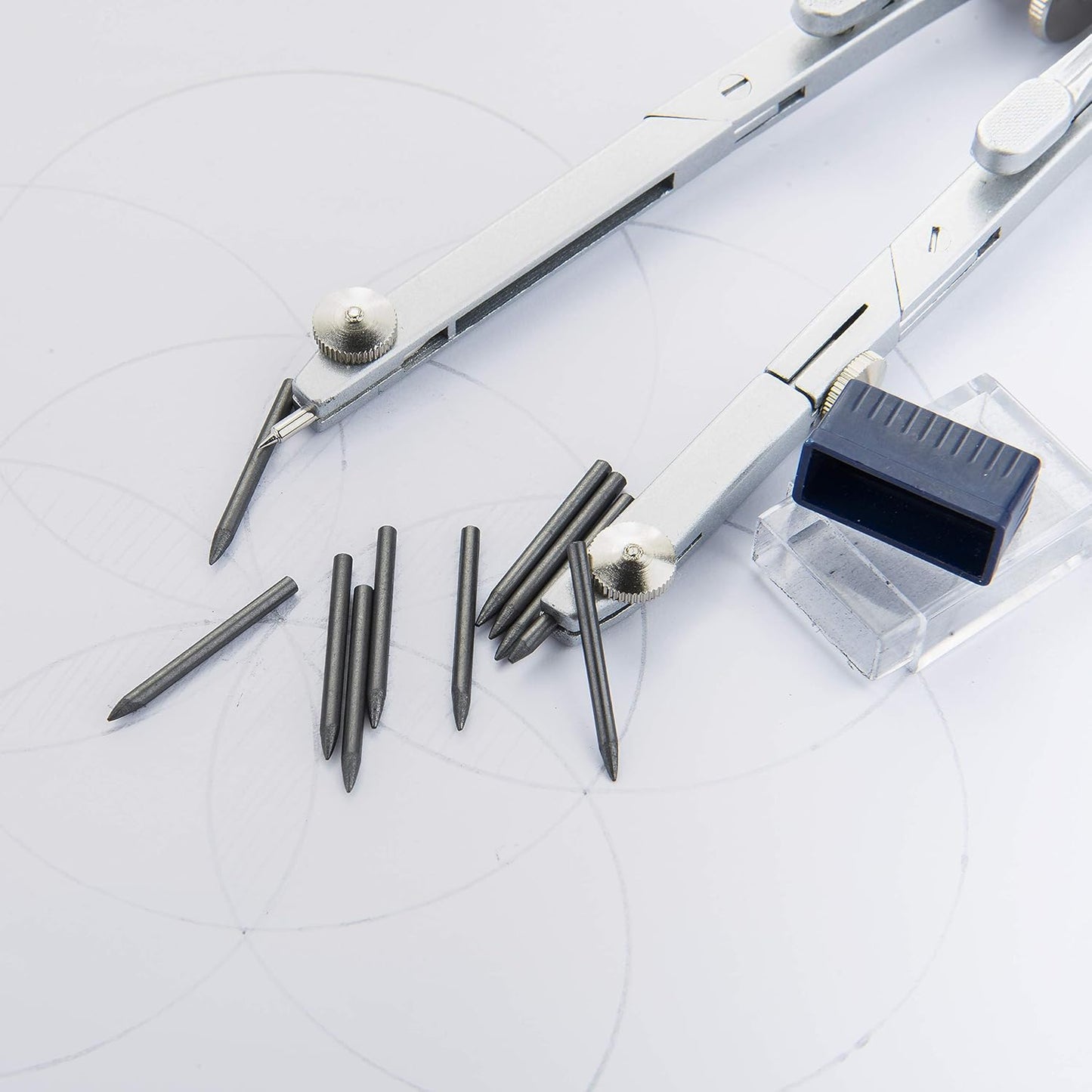 Mr. Pen- 100pcs 2mm Graphite Compass Leads for Drawing Circles, Geometry & Drafting