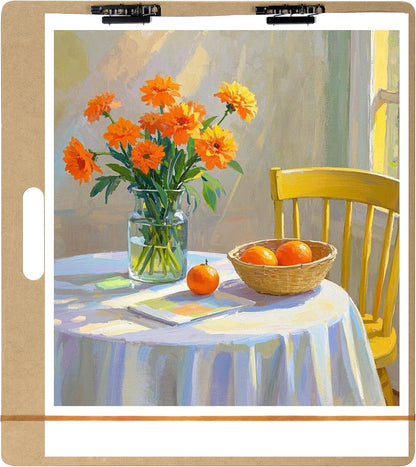 13" x 17" Artist Sketch Board with Handle - Portable Clipboard for Painting and Drawing, Art Supplies for Adults by TX Liteart