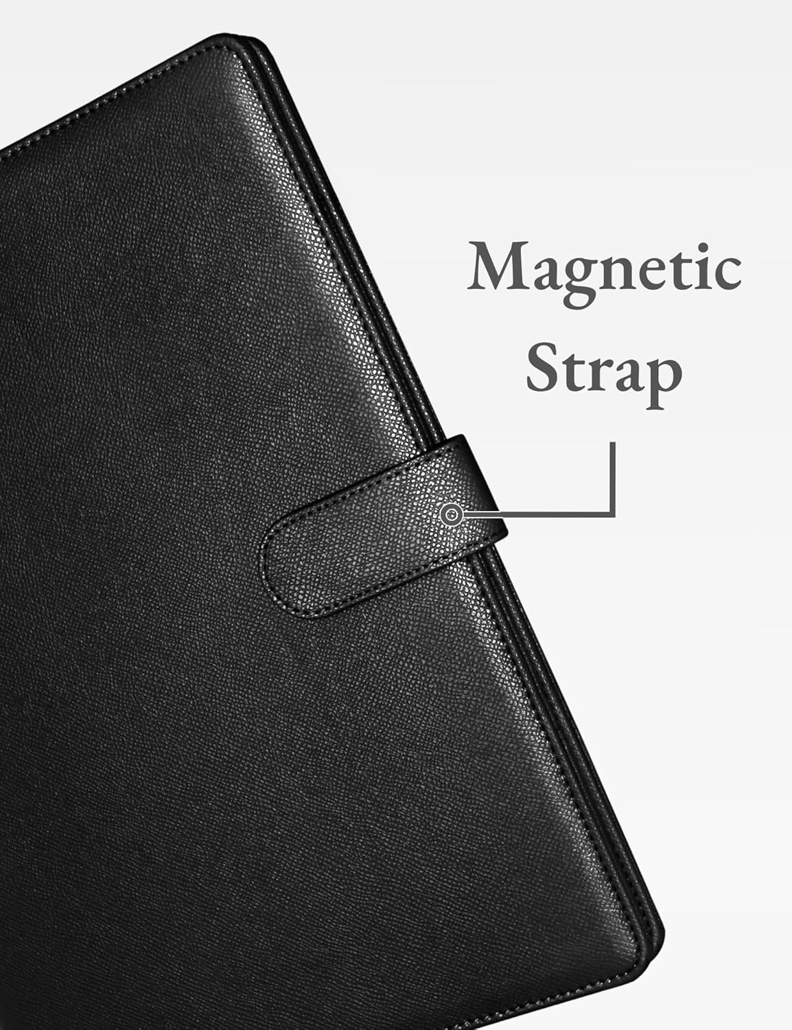 Mymazn Padfolio Portfolio Folder, Faux Leather Interview Resume Folder with Document Organizer & Business Card Holder, Letter-Sized Notepad Legal Pad Holder for Men Women (Sage Green)