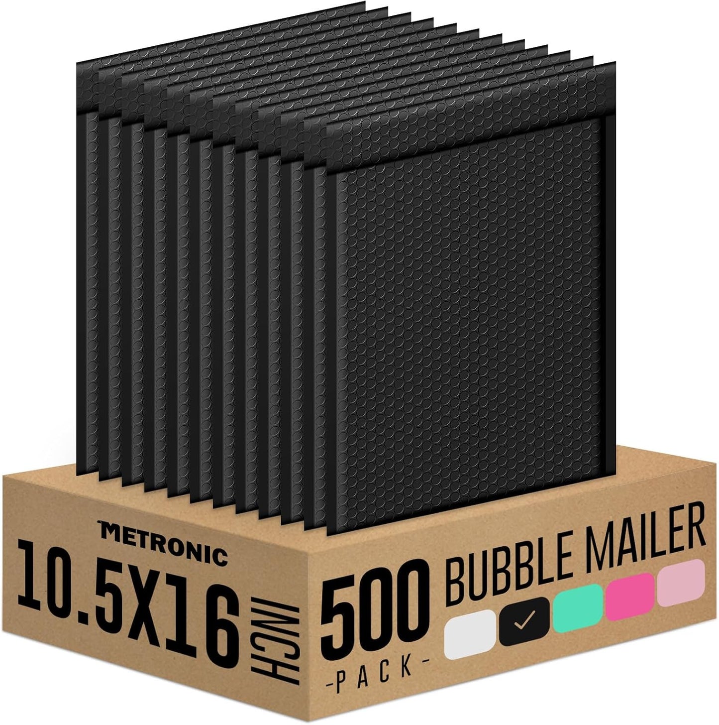 Metronic Bubble Mailers 6x10 Inch 100 Pack Black Usable Size 6x9" Opaque Padded Envelopes Waterproof Bubble Envelopes Cushioning Mailer for Small Business Mailing Makeup Jewelry Gifts