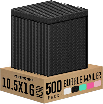 Metronic Bubble Mailers 6x10 Inch 100 Pack Black Usable Size 6x9" Opaque Padded Envelopes Waterproof Bubble Envelopes Cushioning Mailer for Small Business Mailing Makeup Jewelry Gifts