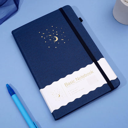 CAGIE Journal Notebook for Women Men, Hardcover Lined Notebooks Journals for Writing Work Journaling Note Taking Diary with Pen Loop (Black Ruled), Gifts, 5.7" x 8.3", 196 Pages