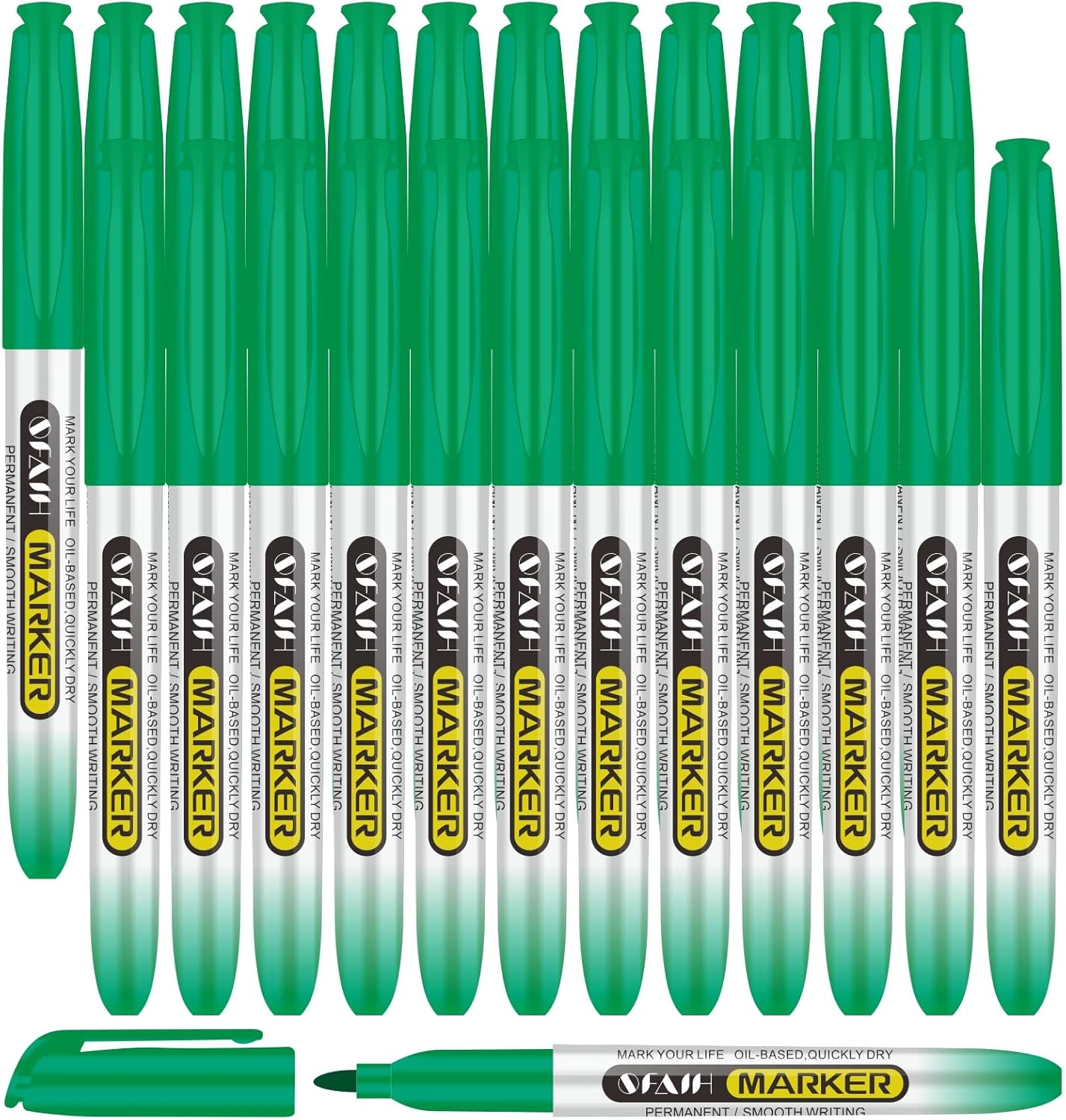 SFAIH 100 Black Permanent Markers Bulk -1s Quick Drying, Fine Point Markers for Write Mark, School, Office, Warehouse, Business, Logistics, Durable, Waterproof Ink on Paper, Plastic, Metal, Cardboard