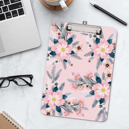 Hongri Plastic Cute Clipboard, Letter Size for Students, Teacher, Woman and Kids, Low Profile Clip, Decorative Pattern, Size 9 x 12.5 in, Dream Marble