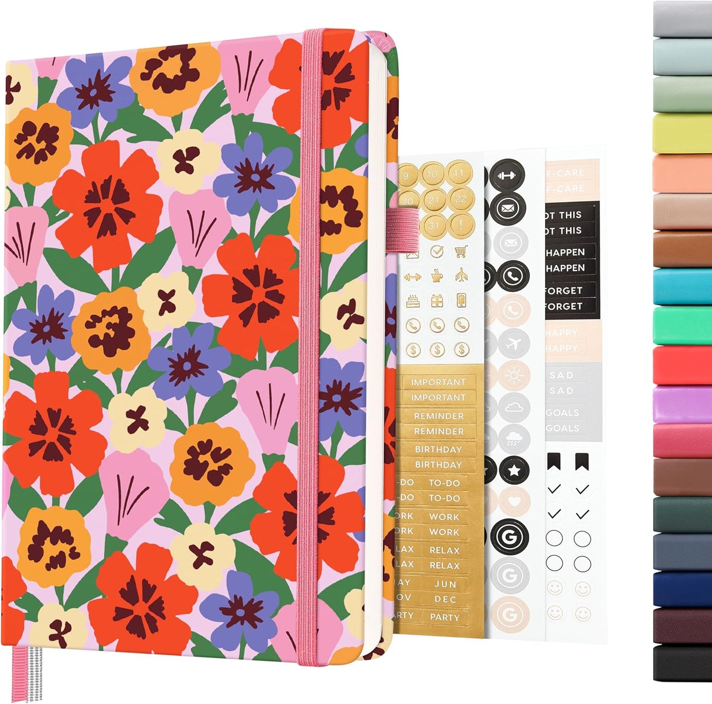 &And Per Se Lined Journal Notebook, 160 Pages, A5 5.7 x 8 inches College Ruled Thick Paper Notebook Journals for Writing, Hardcover Notebooks for Women Men Office School (1 Pack, Green) - Colors B