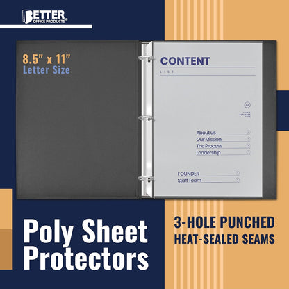 Better Office Products Sheet Protectors, 200 Piece