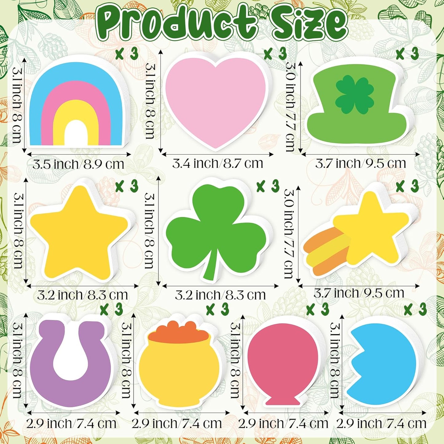 CJiangpo 30Pcs Marshmallow Sticky Notes Pads, 600 Sheets Cute Self Stick Notepad Memo Pads Funny Cartoon Page Marker Classroom Rewards Camping Themed Gift