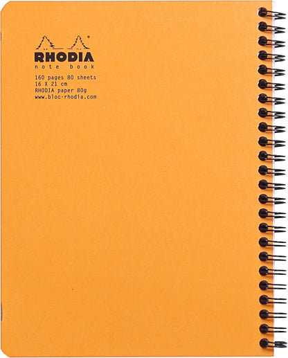 Rhodia Wirebound Notebooks - Lined w/ margin 80 sheets 8 1/4 x 11 3/4 in. - Black cover