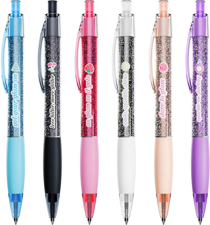 Glitter Gel Smens - Patented Gourmet Scented Colored Glitter Gel Ink Pens, Medium Point, 8 Count - Fun, Cute, Cool, Smelly Pens for Kids