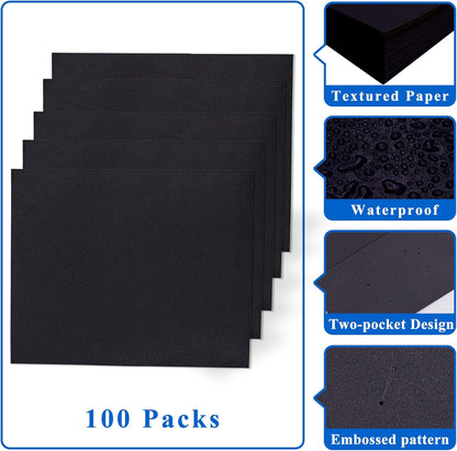 Zzrywuty 50 Packs Two Pocket File Folders with Business Card Slot,Textured Paper,Letter Size,Holds 100 Plus Sheets for School,Office,Business,Royal Blue