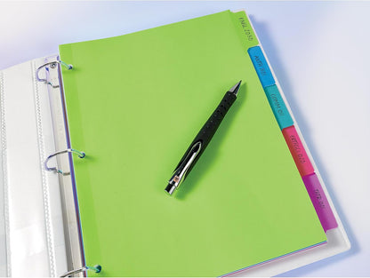 Avery Big Tab Write & Erase Dividers, 5 Multicolor Tabs, 1 Set (23180)