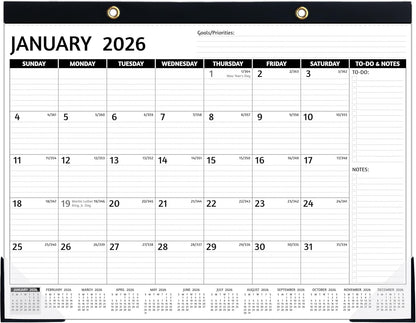 2026-2027 Desk Calendar – Run Now to MAR. 2027, 18 Monthly Desk Calendar 2026-2027 Large, 17'' x 12'', Best Desk/Wall Calendar 2026 with To-do Lists, Desk Pad, Ruled Blocks, Corner Protectors