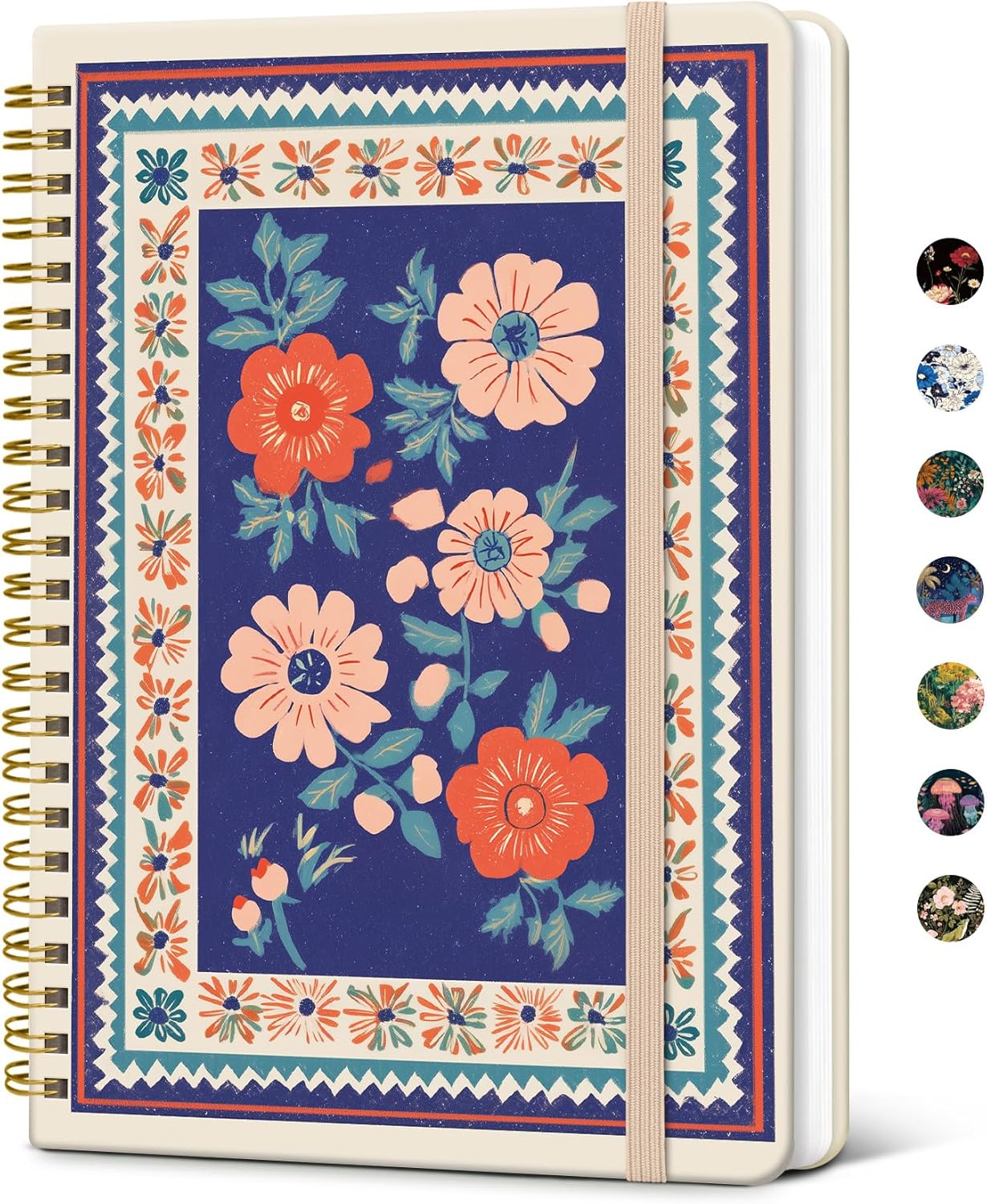 Taja Lined Spiral Notebook Journal for Women A5(5.8" × 8.3"), Cute Hardcover Notebook for Work, School & Note Taking, Pretty College Ruled Journal for Writing, 140 Pages, Sunset