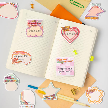 Xqumoi 30 Pack Teacher Sticky Notes - Funny Coffee Cup Self Sticky Notepads Writing Memo Pads for Teacher Appreciation Back to School Office Supplies Coffee Lover Gift Party Favors Goodies Bag Fillers