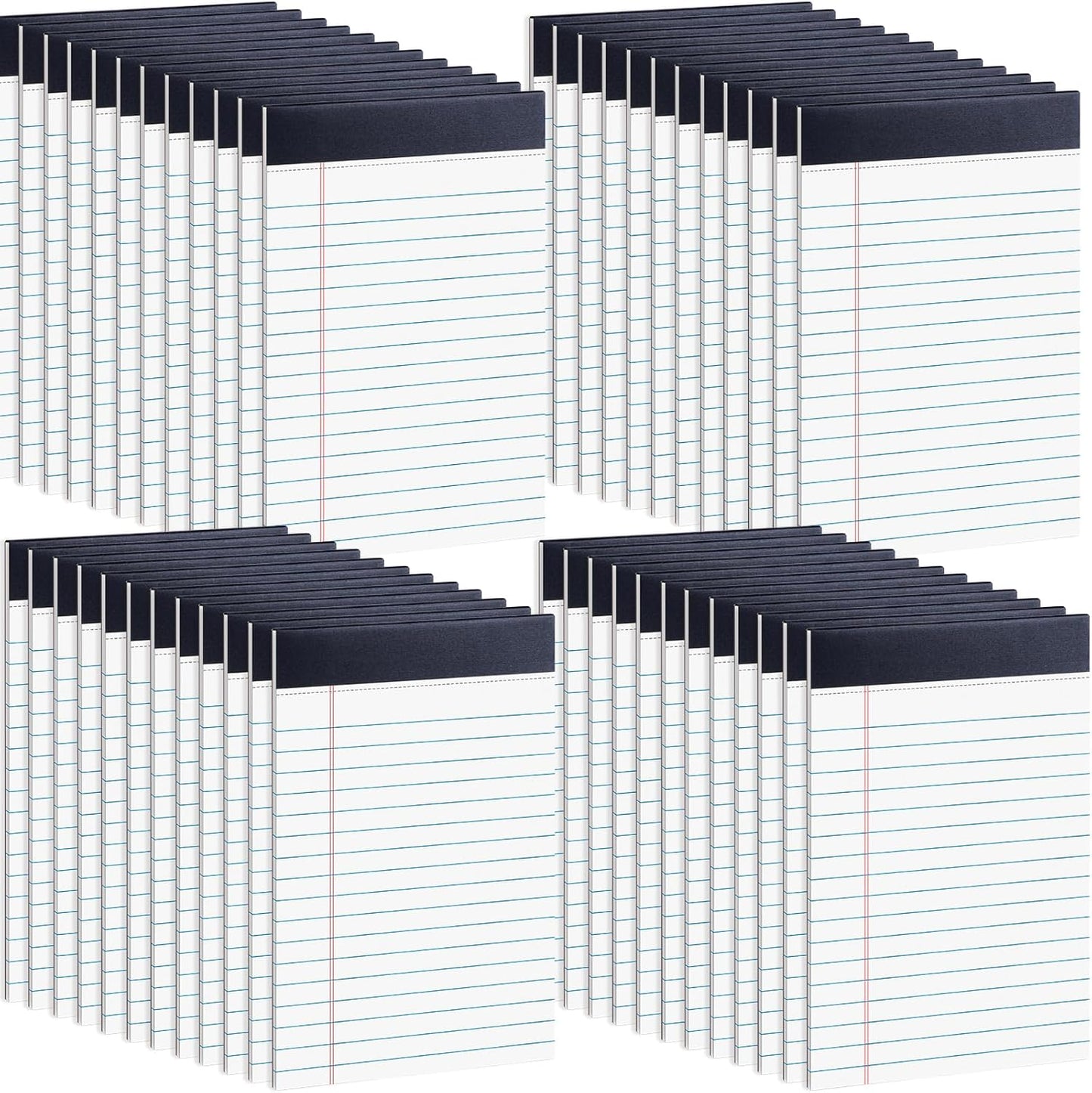 36 Pack Legal Pads Bulk, 5x8 Inch Rainbow Notepad, Note Pads Wide Ruled Perforated Memo Pad for Work Study Daily Note Taking List, Lined Writing Pads Memo Refills Notepads for Office Home School