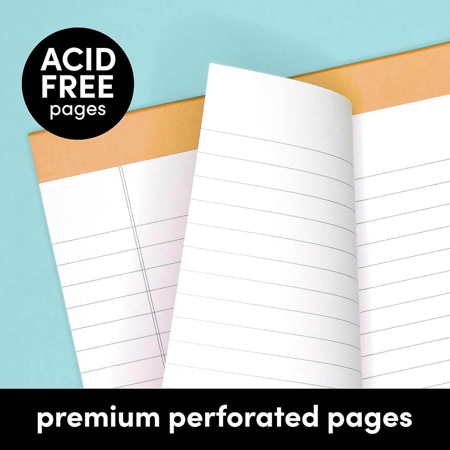PAPERAGE Lined Legal Pads, (Rainbow), 6 Pack, 50 Sheets Each, Wide/Legal Ruled, Note Pads, Paper, 5 inches x 8 inches