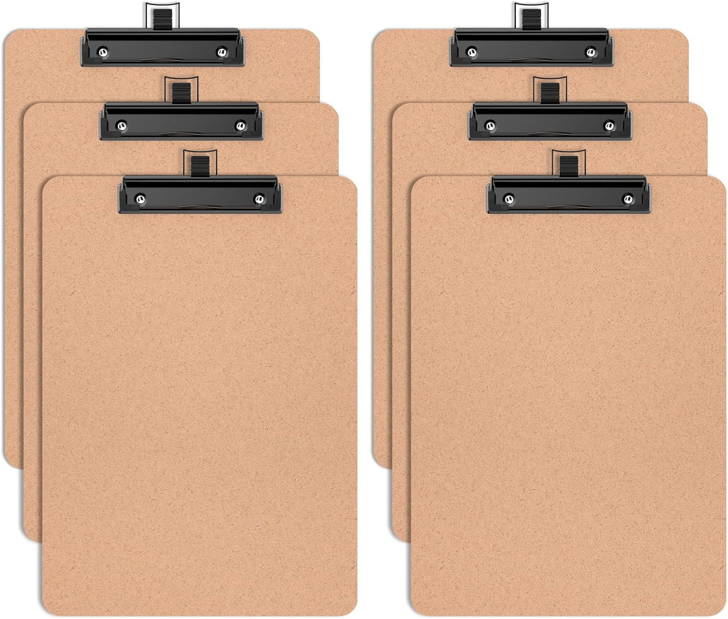 2 Pack Wood Retro Clipboards, 9 x 12.5'' Letter Size for Classroom, Students, Kid, 8.5 x 11'' Decoration Clip Board with Low Profile Copper Clip, Office & School Supplies