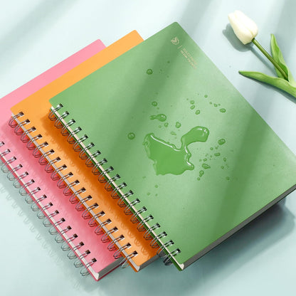 EMSHOI A5 Spiral Notebook College Ruled Lined Journal, Small 5.7" X 8.22", 300 Pages/150 Sheets, 100gsm Thick Paper, Waterproof Hardcover, for Office School Women Men Work Writing Notes, Blue