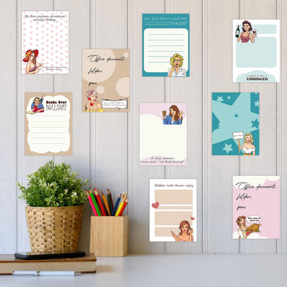 Dumpster Fire Sticky Notes 9 Pack, Funny Dumpster Fire Notepads for Work Stress Relief, Cute Self-Stick Memo Note Pads for Office, Humorous Gifts for Coworkers Students School Office Supplies 3×3 Inch