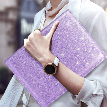 WAVEYU Resume Portfolio Folder, Padfolio Clipboard, Writing Portfolio Leather Clipboard with Cover for Legal Pad Holder Letter Size A4 for Business Conference Notepad Clip Boards, Purple