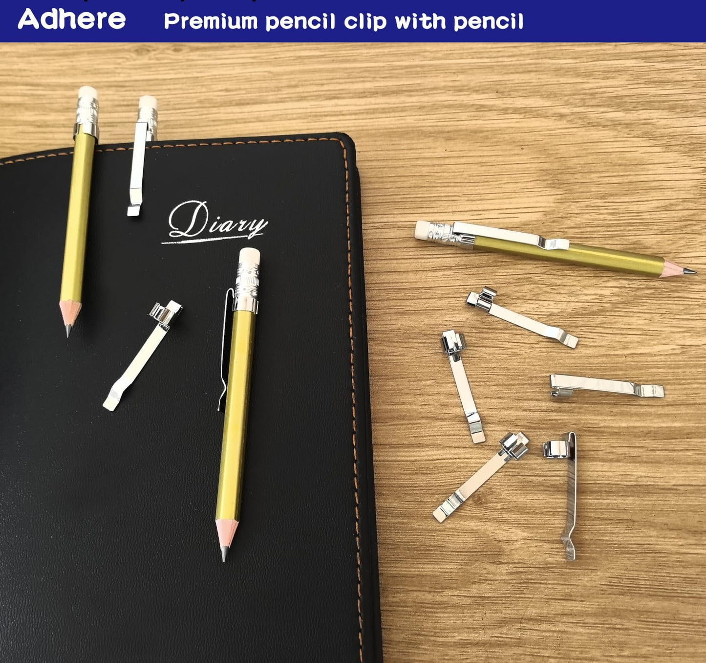 Adhere 25pcs Golf Pencils with Eraser Pre sharpened Hexagon half Wooden Pencils Graphite 2B for Golf Event Scoring,Classroom,Wedding,Company Meetings,Pew, Pocket (Nature)